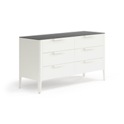 Комод Piega 6 ящиков Матовый молочно-белый