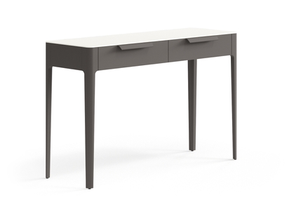 Мебель Консоль Piega 2 ящика. Цвет Матовый антрацит. Материал Гладкая эмаль. Коллекция Консоль Piega 2 ящика. Картинка.