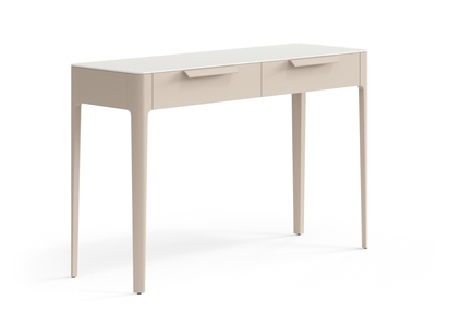 Мебель Консоль Piega 2 ящика. Цвет Матовый бисквитный. Материал Гладкая эмаль. Коллекция Консоль Piega 2 ящика. Картинка.
