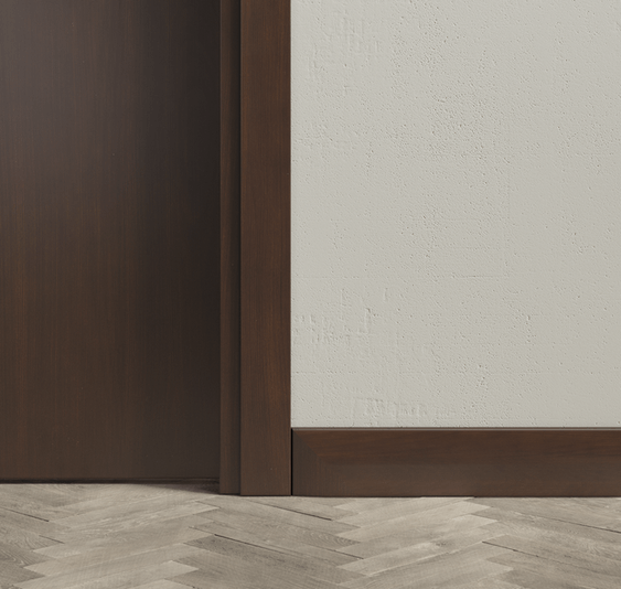 Плинтус Плинтус Универсальный 100 мм. Цвет Бук тёмный с патиной. Коллекция Плинтус Универсальный 100 мм. Картинка.