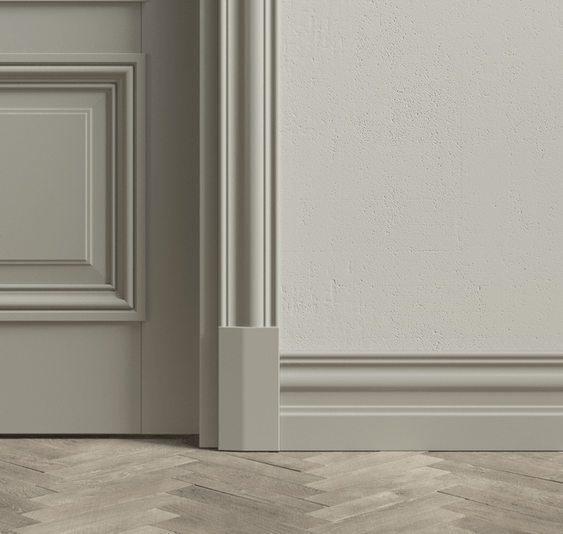 Плинтус Плинтус Высокий классический. Цвет Матовый нейтральный серый. Коллекция Плинтус Высокий классический. Картинка.