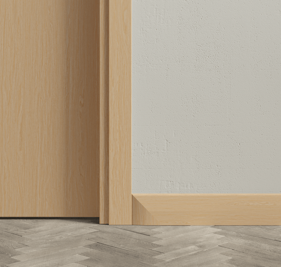 Плинтус Плинтус Универсальный 100 мм. Цвет Дуб молочный матовый. Коллекция Плинтус Универсальный 100 мм. Картинка.