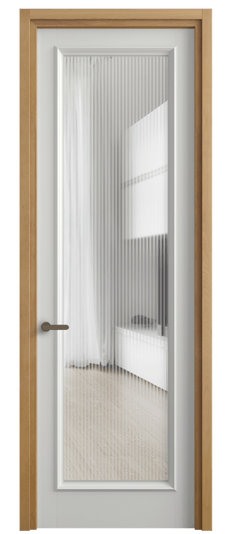 Дверь межкомнатная 6702 МССР MORU. Цвет Матовый светло-серый. Материал Гладкая эмаль. Коллекция Шарм. Картинка.