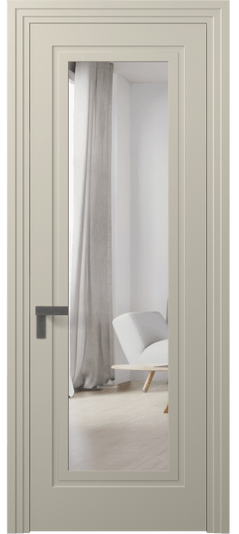 Дверь межкомнатная 8303 МБСР ЗЕР. Цвет Матовый бежево-серый. Материал Гладкая эмаль. Коллекция Rocca. Картинка.