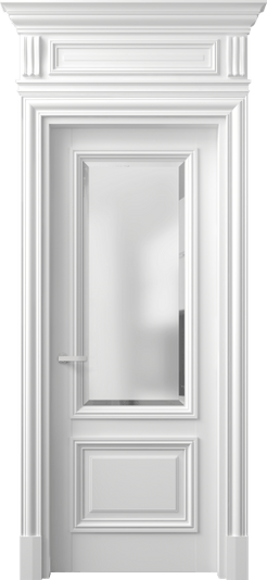 Дверь межкомнатная 7302 МБЛ САТ-Ф. Цвет Матовый белоснежный. Материал Гладкая эмаль. Коллекция Антик. Картинка.