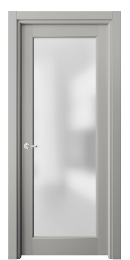 Дверь межкомнатная 6300 МНСР САТ. Цвет Матовый нейтральный серый. Материал Гладкая эмаль. Коллекция Тоскана Литера. Картинка.