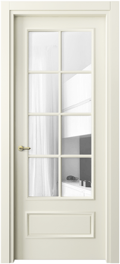 Межкомнатная дверь 8112 ММБ Прозрачное стекло. Цвет Матовый молочно-белый. Материал Гладкая эмаль. Коллекция Paris. Фото. Дверь межкомнатная 8112 ММБ Прозрачное стекло. Цвет Матовый молочно-белый. Материал Гладкая эмаль. Коллекция Paris. Картинка.