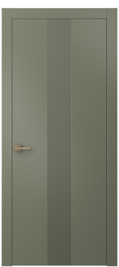 Дверь межкомнатная 8042 МОТ. Цвет Матовый оливковый тёмный. Материал Гладкая эмаль. Коллекция Linea. Картинка.