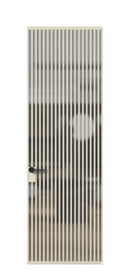 Дверь межкомнатная АЛПЛ040.06 АБСР MS. Цвет Алюминий бежево-серый. Материал Алюминий в эмали. Коллекция Formato. Картинка.