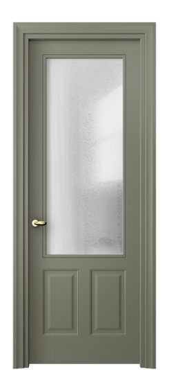 Дверь межкомнатная 8522 МОТ ЛЕД. Цвет Матовый оливковый тёмный. Материал Гладкая эмаль. Коллекция Esse. Картинка.