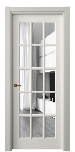 Дверь межкомнатная 6311 БПБЛ ЗЕР. Цвет Бук пудровый белый. Материал Массив бука эмаль. Коллекция Toscana Grigliato. Картинка.