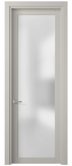 Дверь межкомнатная 2102 МОС САТ. Цвет Матовый облачно-серый. Материал Гладкая эмаль. Коллекция Planum. Картинка.
