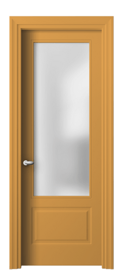 Дверь межкомнатная 8542 Пастельно-жёлтый RAL 1034 САТ. Цвет RAL Пастельно-жёлтый RAL 1034. Материал Гладкая эмаль. Коллекция Esse. Картинка.