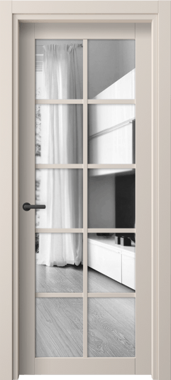 Дверь межкомнатная 2106 ПЭПБ ДВ ЗЕР. Цвет ПЭТ пудровый бежевый. Материал ПЭТ. Коллекция Neo. Картинка.
