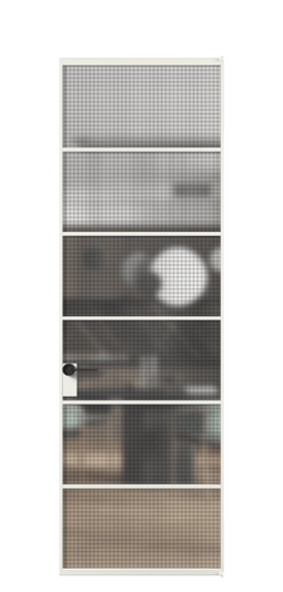 Дверь межкомнатная АЛПЛ040.04 АССР MS. Цвет Алюминий светло-серый. Материал Алюминий в эмали. Коллекция Formato. Картинка.