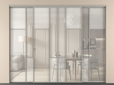 Перегородка Мозаик внутри проёма 4 створки