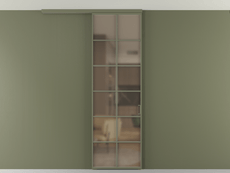 Перегородка Formato вдоль стены на потолок одностворчатая