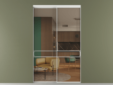 Перегородка Formato внутри проёма 2 створки