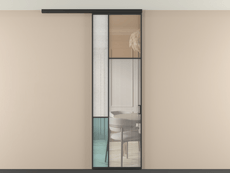 Перегородка Мозаик вдоль стены на потолок 1 створка