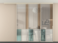 Перегородка Mosaic вдоль стены телескопик синхро 3