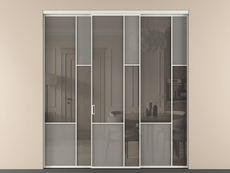 Перегородка Mosaic внутри проёма 3 створки