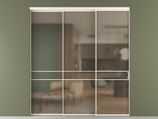 Перегородка Формато внутри проёма 3 створки с синхронным механизмом