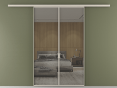 Перегородка Formato вдоль стены 2 створки