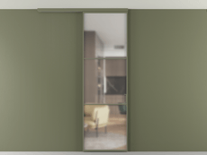 Перегородка Formato вдоль стены на потолок 1 створка