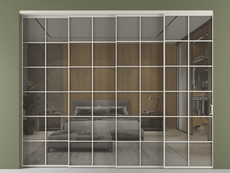 Перегородка Формато внутри проёма 4 створки с синхронным механизмом