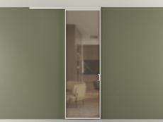 Перегородка Формато вдоль стены на потолок 1 створка