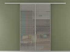 Перегородка Формато вдоль стены 2 створки