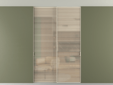 Перегородка Formato внутри проёма двустворчатая со скрытым креплением в потолок