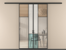 Перегородка Мозаик вдоль стены 2 створки