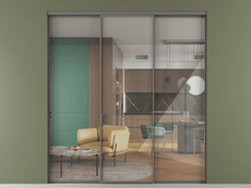 Перегородка Формато внутри проёма 3 створки