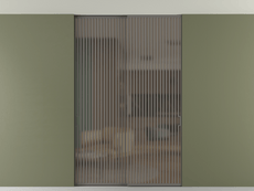 Перегородка Формато внутри проёма скрытое крепление в потолок 2 створки