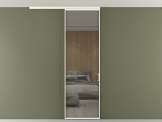 Перегородка Формато вдоль стены на потолок 1 створка