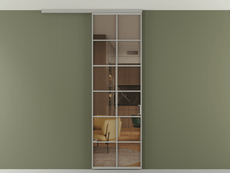 Перегородка Formato вдоль стены на потолок одностворчатая