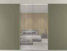 Перегородка Формато внутри проёма скрытое крепление в потолок 2 створки