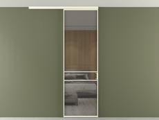 Перегородка Формато вдоль стены на потолок 1 створка