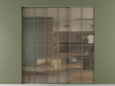 Перегородка Формато внутри проёма 3 створки с синхронным механизмом