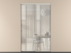 Перегородка Mosaic внутри проёма 2 створки