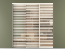 Перегородка Формато внутри проёма 3 створки с синхронным механизмом