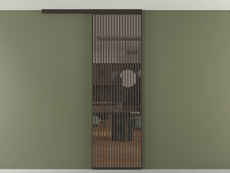 Перегородка Formato вдоль стены на потолок 1 створка