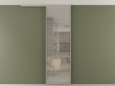 Перегородка Formato вдоль стены на потолок 1 створка