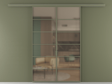 Перегородка Formato вдоль стены 2 створки