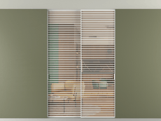 Перегородка Формато внутри проёма скрытое крепление в потолок 2 створки