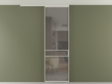 Перегородка Formato вдоль стены на потолок 1 створка