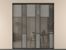 Перегородка Mosaic внутри проёма 3 створки