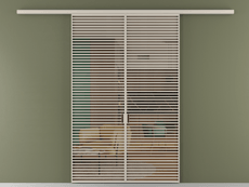 Перегородка Formato вдоль стены 2 створки