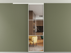 Перегородка Формато вдоль стены на потолок 1 створка